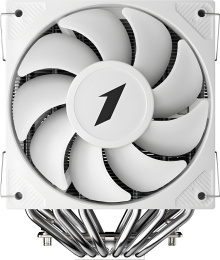 Кулер 1stPlayer CY12D Белый (CY12D-WH) (Intel LGA1851/1700/1200/115x, AMD AM5/AM4, крепление на винтах, 6 тепловых трубок (6мм), размер вентилятора: 120x120x25мм, гидравлический подшипник, 1900об/мин, 57.56CFM, 38.21dB(A), PWM, высота: 160 мм)