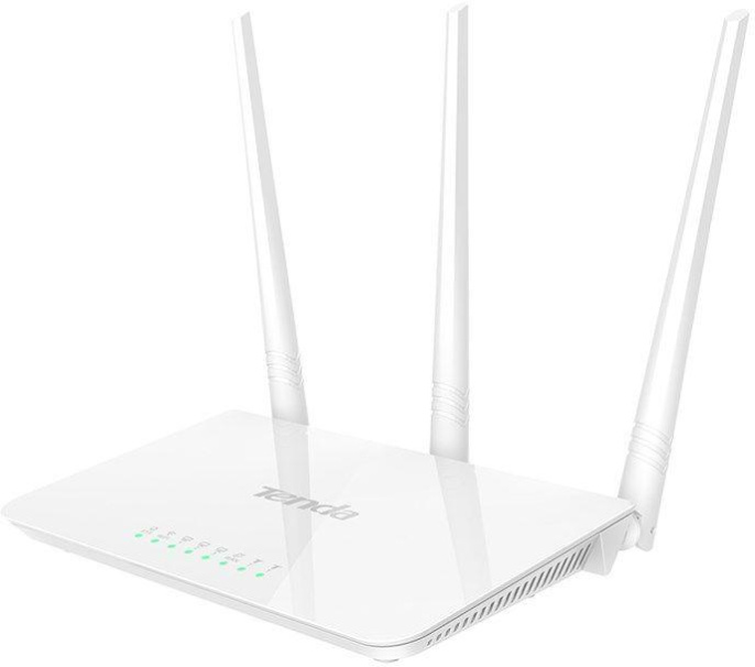 Wi-Fi роутер TENDA F3, Wi-Fi 4, N300, 2.4ГГц, 3 LAN, белый