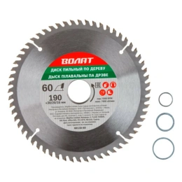Диск пильный по дереву 190x30/20/16 мм, 60 зубьев ВОЛАТ 88130-60