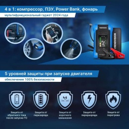 Автомобильный компрессор TrendVision Start Compressor PRO шланг 0.2м