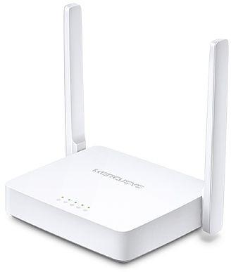 Wi-Fi роутер MERCUSYS MW300D, Wi-Fi 4, N300, 2.4ГГц, 3 LAN, ADSL2+ Annex A , белый