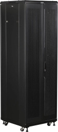 Шкаф серверный Lanmaster TWT-CBB-32U-6X10-G1 напольный 32U 600x1000мм пер.дв.стекл задн.дв.двуст. 2 бок.пан. 800кг черный