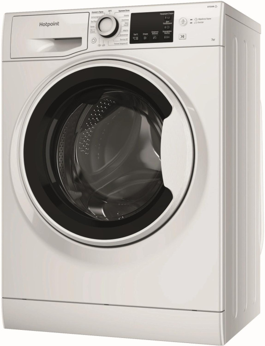 Стиральная машина HOTPOINT NSB 7225 W V RU, с фронтальной загрузкой, с паром, 7кг, 1200об/мин 869991644670