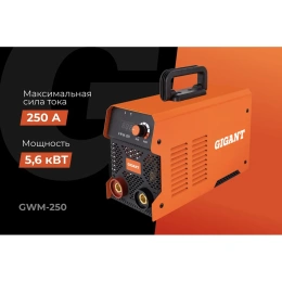 Инверторный сварочный аппарат (250 А; дисплей; кабель 2.5+1.5 м) Gigant GWM-250