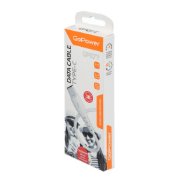 Кабель Кабель GoPower GP07T USB m -Type-C m 1.0м 2.4A силикон белый 1/200/800 00-00022801