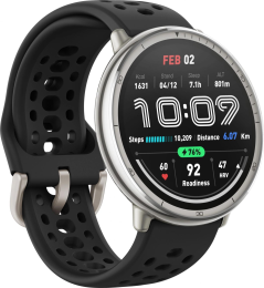 Смарт-часы AMAZFIT Active 2R A2437, 43.9мм, 1.32", черный/серебристый [6970100377712]