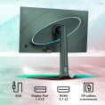 27" Монитор GMNG Gaming GM-27F14, 2560x1440, IPS, 240Гц, 2хHDMI, 2хDP, черный [gm27sg01]