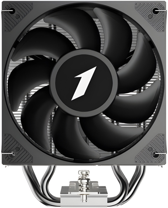 Кулер 1stPlayer CY12 Черный (CY12-BK) (Intel LGA1851/1700/1200/115x, AMD AM5/AM4, крепление на винтах, 4 тепловые трубки (6мм), размер вентилятора: 120x120x25мм, гидравлический подшипник, 1900об/мин, 57.56CFM, 38.21dB(A), PWM, высота: 155 мм)