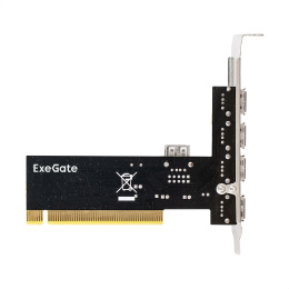 Контроллер ExeGate EXE-352 PCI v2.2, 4*USB2.0 ext. + 1*USB2.0 int., VIA Labs Chipset VT6212L EX281227RUS