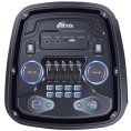 RITMIX SP-935B black {Bluetooth, 30 Гц -18 КГц, FM-радио, RGB-подсветка, AUX, USB, microSD до 32 Гб, MP3 , дисплей: LED, до 6 часов работы, 2 микрофонных входа под Джек 6,3мм}