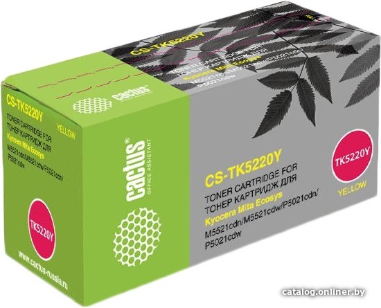 Картридж лазерный Cactus CS-TK5220Y TK-5220Y желтый (1200стр.) для Kyocera Ecosys M5521cdn/M5521cdw/P5021cdn/P5021cdw с чипом