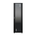 NTSS Шкаф напольный универсальный серверный NTSS R 18U 600х600мм, 4 профиля 19, двери стекло и сплошная металл, боковые стенки съемные, регулируемые опоры, разобранный, черный RAL 9005 NTSS-R18U6060GS (NTSS-R18U6060GS-BL)