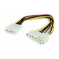 Кабель-разветвитель питания Cablexpert Molex 4pin(M)/Molex 4pin (F)+ATX 4pin, медь,15см, пакет, CC-PSU-4