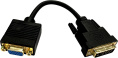Переходник Buro DVI-D (m) -  VGA (f),  0.23м,  черный [bu-dvi-vga]