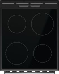Электрическая плита Gorenje GEC5B20SG, стеклокерамика, инфракрасная, без крышки, серебристый
