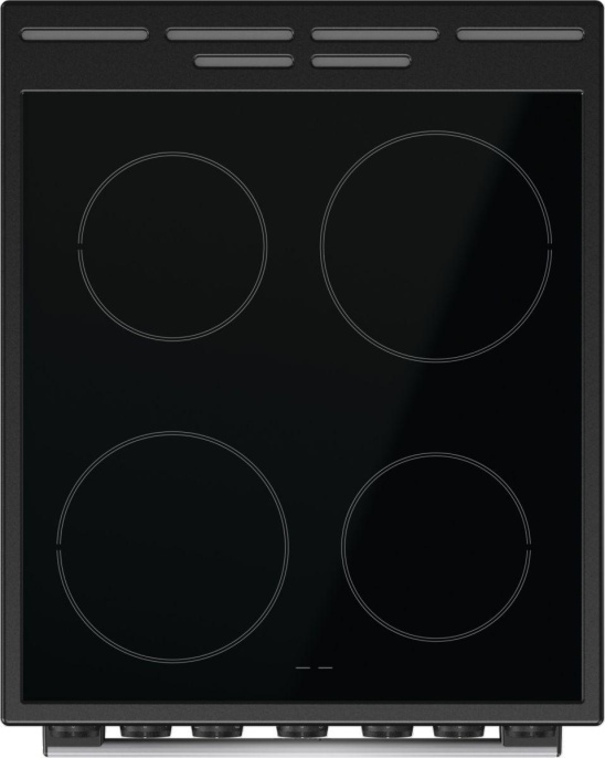 Электрическая плита Gorenje GEC5B20SG, стеклокерамика, инфракрасная, без крышки, серебристый