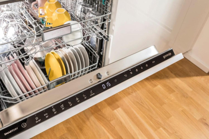 Посудомоечная машина Gorenje GS642E90X 2 корзины , полноразмерная, напольная, 59.9см, загрузка 13 комплектов, серебристая
