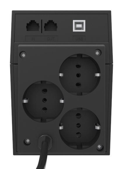 ИБП POWERCOM RPT-600AP EURO,  600ВA