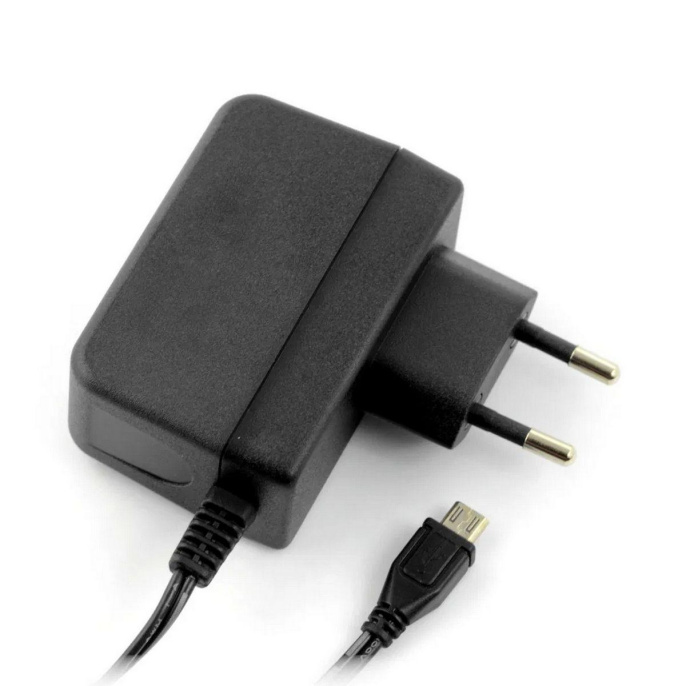 Блок питания Raspberry Pi 3 Model B Official Power Supply Retail, Black, 5.1V, 2.5A, Cable 1.5 m, Micro USB-B output jack, для Raspberry Pi 3 B/B+ 182-5739 177-0223 182-5739