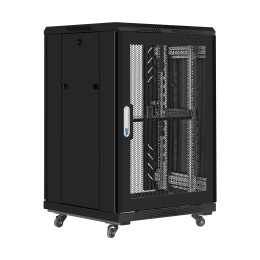 Шкаф телекоммуникационный 19" напольный 18U ExeGate EC-FS-18U.600.600.G.BLACK 19”, 18U, 600x600x987mm ШхГхВ , передняя дверь закаленное стекло, задняя перфорированная дверь, EX301398RUS