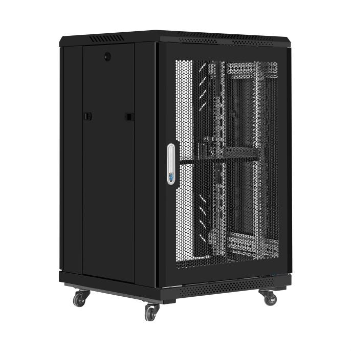 Шкаф телекоммуникационный 19" напольный 18U ExeGate EC-FS-18U.600.600.G.BLACK 19”, 18U, 600x600x987mm ШхГхВ , передняя дверь закаленное стекло, задняя перфорированная дверь, EX301398RUS