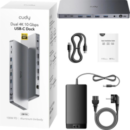 Разветвитель USB-C Cudy CS700 6порт. серебристый