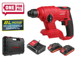 Аккум. перфоратор WORTEX CRH 1810 в чем. ALL1 XLT SET БЕСЩЕТ., 18 В, 1.2 Дж, 20 мм, 2х2 А*ч 0329267