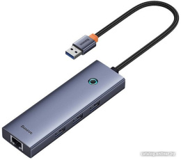 Хаб Baseus BS-OH109 UltraJoy Series 4 порта USBA to USB3.0*3+RJ45*1 Space Grey B0005280A813-01