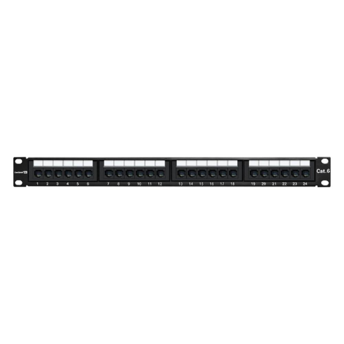 Патч-панель ExeGate EPP3-19-24-8P8C-C6-110D 19", UTP, 24 port, cat.6, KRONE&110 dual IDC , 1U, RoHS, Black, RTL EX281080RUS