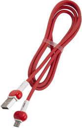 Кабель Redline Candy, micro USB m - USB m , 1м, 2A, красный [ут000021984]