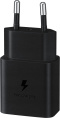 Сетевое зарядное устройство Samsung EP-T1510,  USB-C, USB-C, 15Вт, 2A, черный [ep-t1510xbegeu]