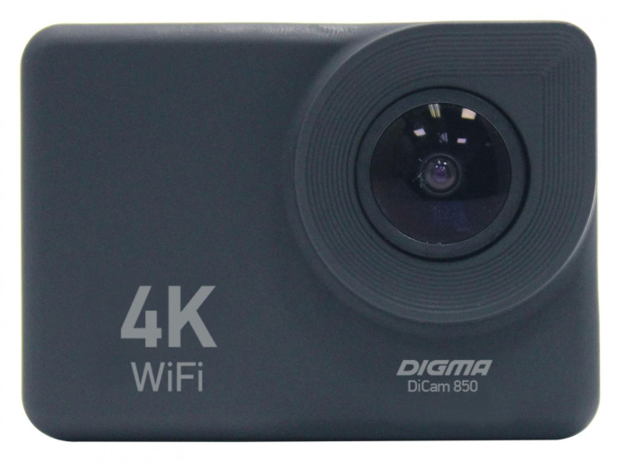 Экшн-камера Digma DiCam 850 4K, WiFi, черный [dc850]