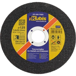 Диск отрезной по металлу и нержавеющей стали 125x1.6x22 мм KUBIS 07-00-7123