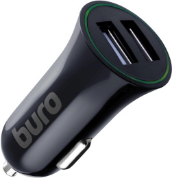 Автомобильное зарядное устройство Buro XCJ-041-2.1A, 2xUSB-A, 10.5Вт, 2.1A, черный