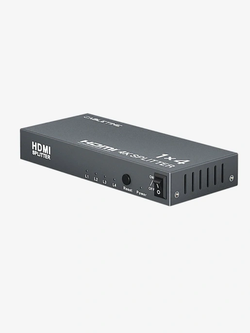 HDMI Сплиттер CABLETIME CP38G (CT-HSP4K14-FG) 4K 30 Гц 1× 4 HDMI-разветвлитель