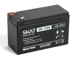 2540 Бастион SKAT SB 1209 АКБ СК 12В/9Ач/F1/Срок службы 6 лет/1,5 л.г