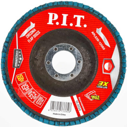 Шлифовальный круг P.I.T. APLS26-12560 лепестковый, DRUA 125x22.2 мм, ZA60, циркониевый корунд