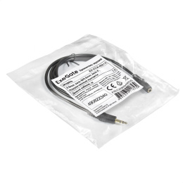 Удлинитель звуковой ExeGate EX-CCA-423-1.5 (3.5mm Jack M/3.5mm Jack F, 1,5м, позолоченные контакты) EX284943RUS