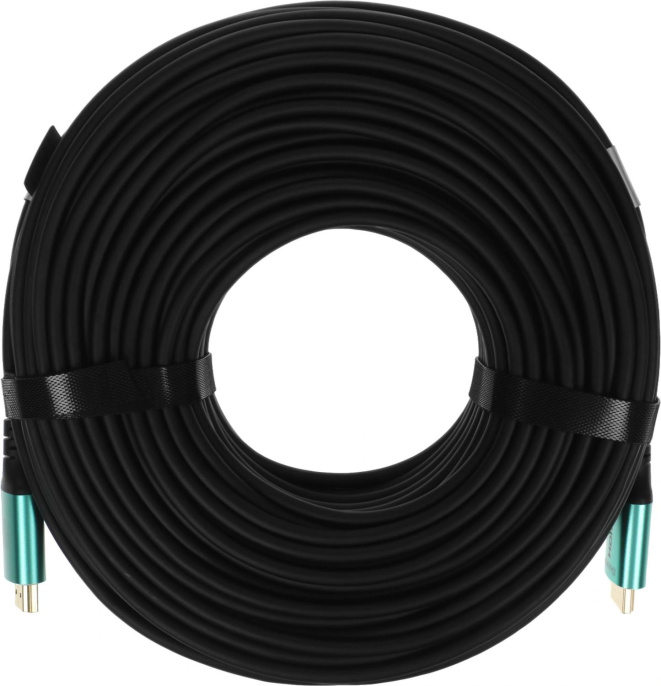 Кабель аудио-видео Cactus CS-HDMI-AOC-2.1-70,  HDMI (m) -  HDMI (m),  ver 2.1,  70м, GOLD,  черный