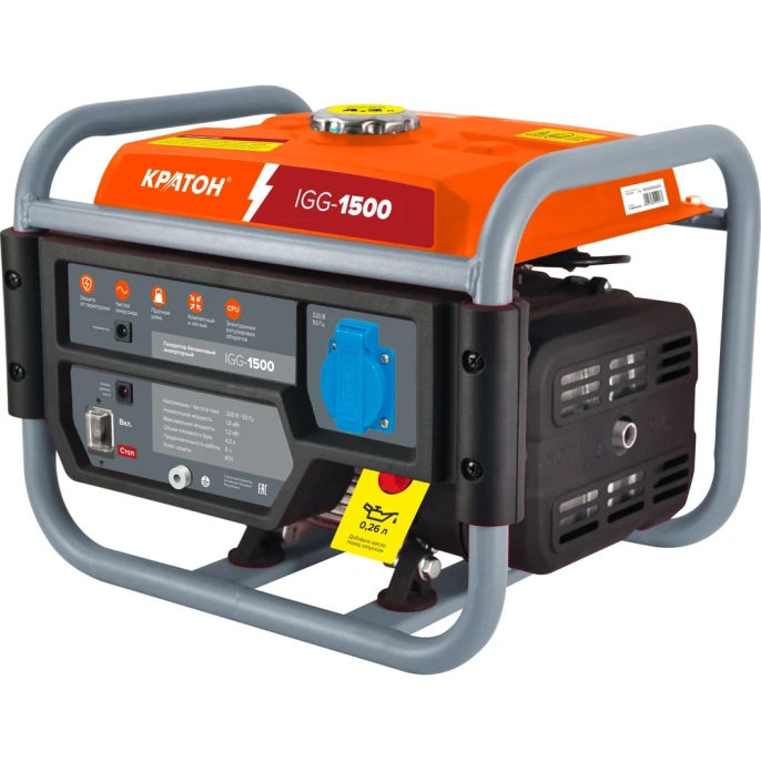 Бензиновый инверторный генератор Кратон IGG-1500 3 08 04 013