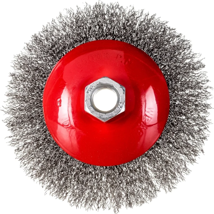 Щетка конусная 125 мм, М14, витая проволока для УШМ INTERTOOL BT-5125