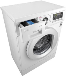 Стиральная машина LG F1296NDS0, с фронтальной загрузкой, 6кг, 1200об/мин, с паром, инверторная