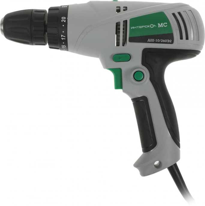 Дрель-шуруповерт Интерскол ДШ-10/260Э2, сетевой [211.3.0.30]