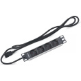 Блок розеток для 10" шкафов, горизонтальный, 4 розетки, 10A Cabeus PDU-4P-2IEC без выключателя, шнур 2 м, вилка IEC 320 C14