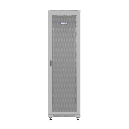 NTSS Шкаф напольный универсальный серверный NTSS R 18U 600х800мм, 4 профиля 19, двери перфорированная и сплошная металл, боковые стенки съемные, регулируемые опоры, разобранный, серый RAL 7035 NTSS-R1