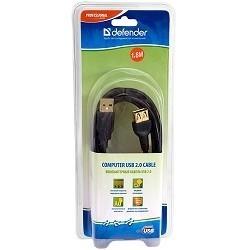 Defender PRO USB 2.0 кабель удлинительный 1.8м AM/AF , зол.конт, 2фер.фил. 87429