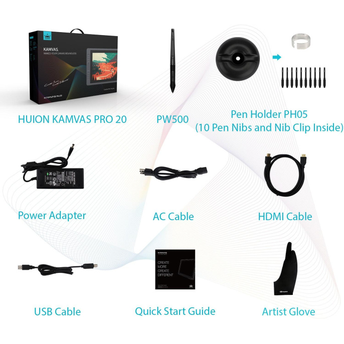 Интерактивный дисплей/ Сенсорный монитор Huion KAMVAS Pro 20