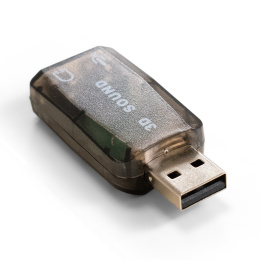 Адаптер для наушников с микрофоном (внешняя звуковая карта USB) ExeGate <EX-AU-01N> (USB, 2 x jack 3.5 mm) EX294787RUS