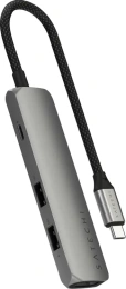 Адаптер Satechi 4-in-1 USB-C PD&2xUSB-A 3.2 Gen2&HDMI 4K@60Hz Slim Multiport Adapte. Цвет: серый космос (ST-P4SM)