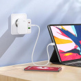 Сетевое зар./устр. Hoco C115A Header PD65W three-port 2C1A charger EU 65W 3.25A+3A+2A+1.5A PD+QC универсальное белый 98312